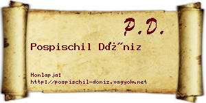 Pospischil Döniz névjegykártya